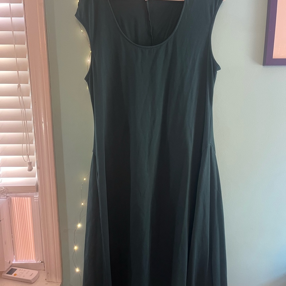 Old Navy Dark Green/Aqua Midi Dress